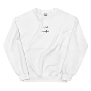 White "I Hate Mondays" Crew Neck